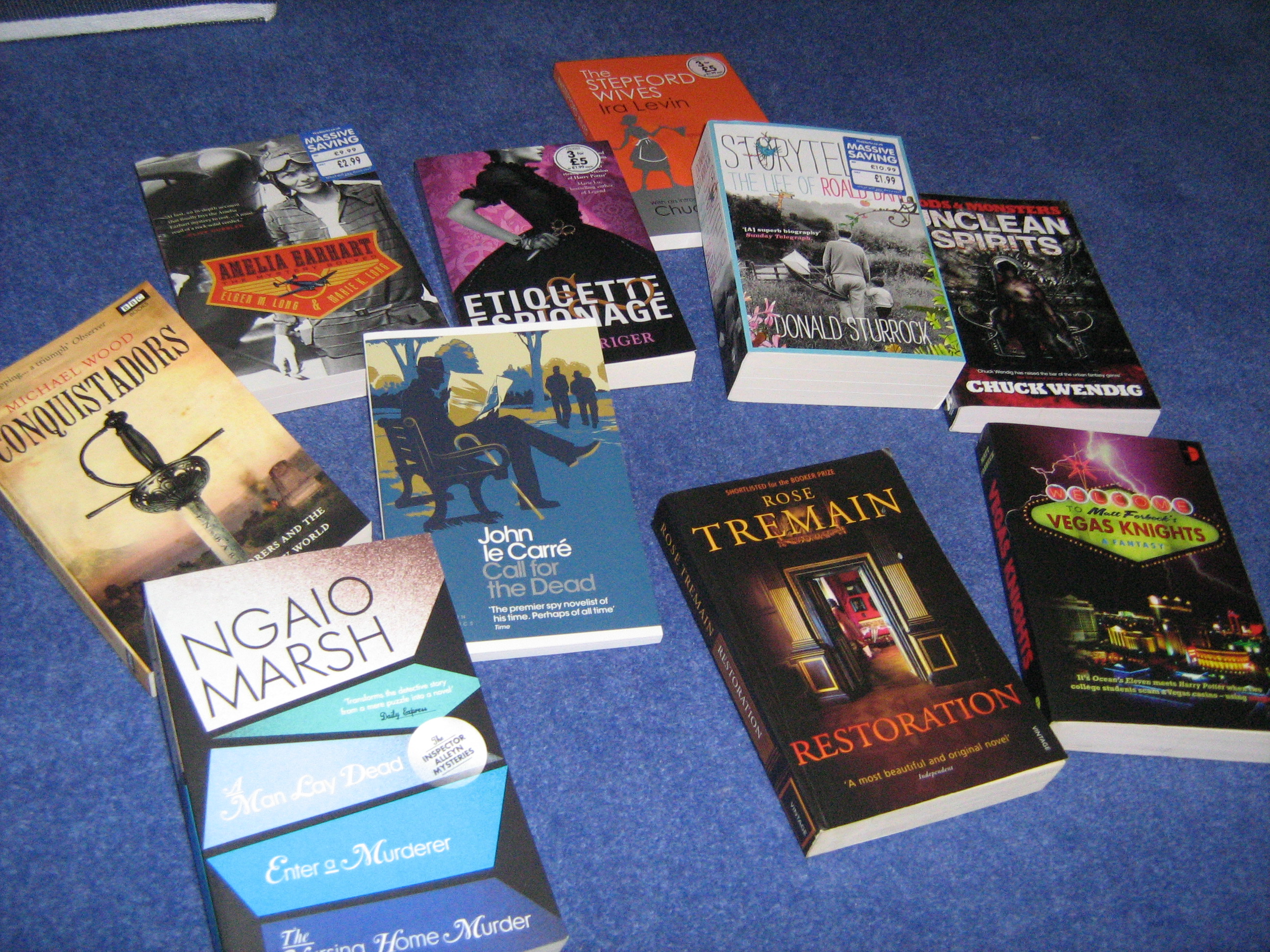 A photo of all the books I bought today