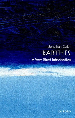 Cover of Barthes: A Very Short Introduction by Jonathan Culler