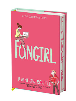 Cover of the special UK Collectors Edition of Fangirl by Rainbow Rowell