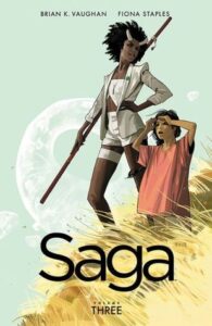 Cover of Saga vol 3 by Brian K. Vaughan and Fiona Staples