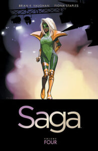 Cover of Saga vol 4 by Brian K. Vaughan and Fiona Staples