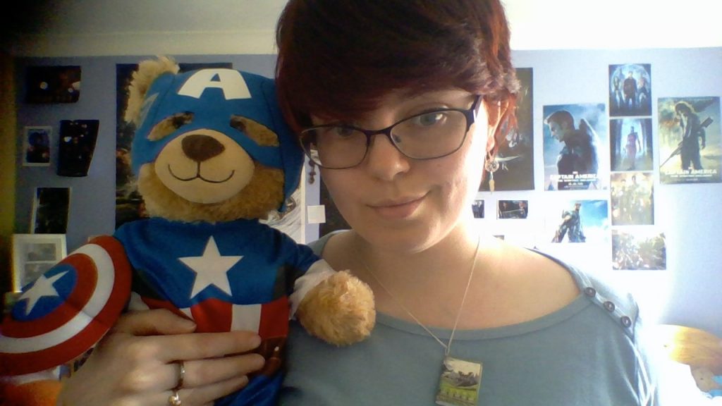Me and my Captain America bear, suited up