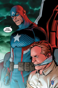 Image of Captain America saying "hail Hydra".